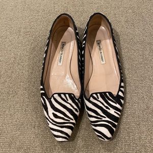 Size 40 pony hair Manolo Blahnik flats